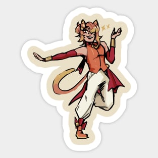 Orange Catboy Idol Sticker